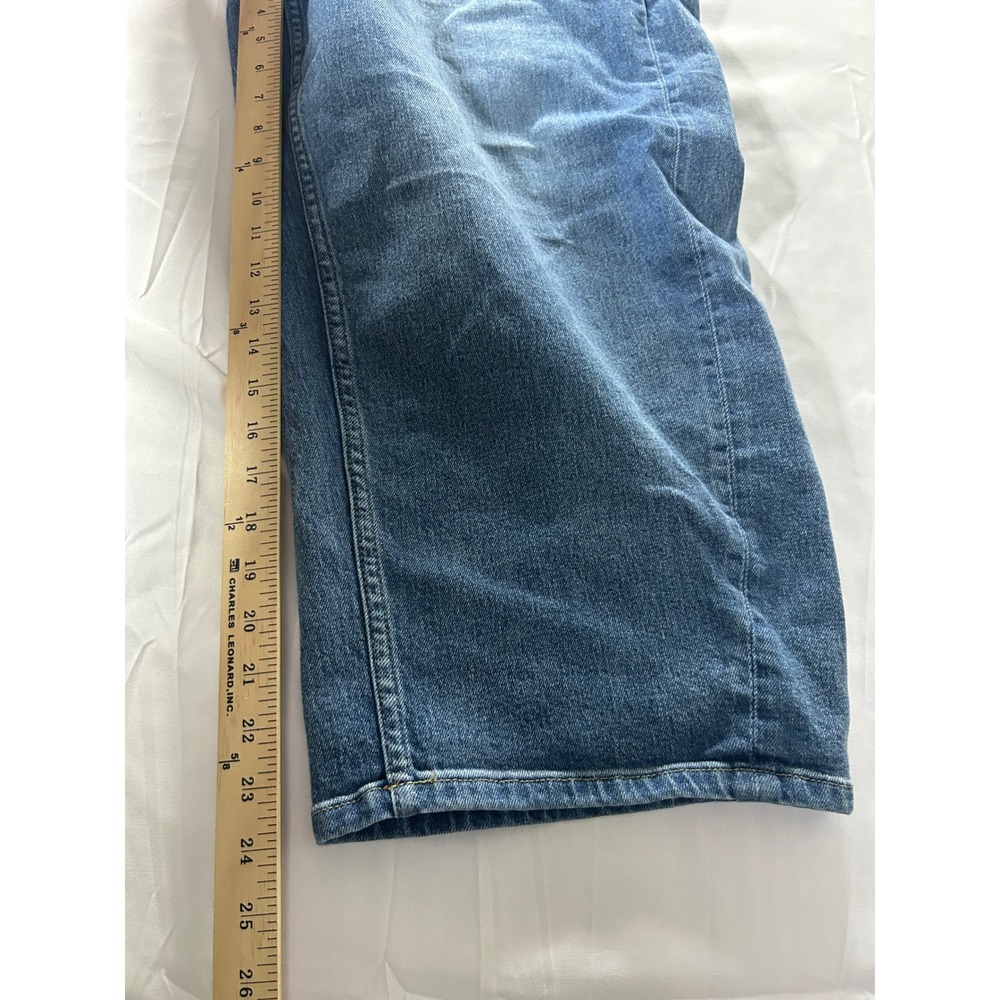 Spanx Ankle Wide Leg Jeans Medium Wash Blue Denim 1X 1T Petite - Picture 6 of 9
